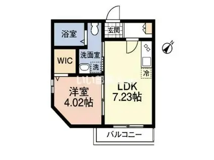 フェリーチェV(1LDK/2階)の間取り写真