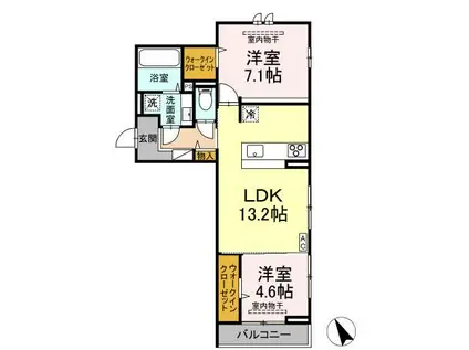 メゾン・ロワール(2LDK/3階)の間取り写真