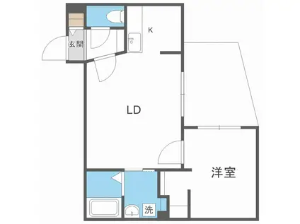 ラヴェーラ円山鳥居前(1LDK/1階)の間取り写真