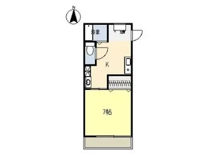 アビタシオン本郷(1K/1階)の間取り写真