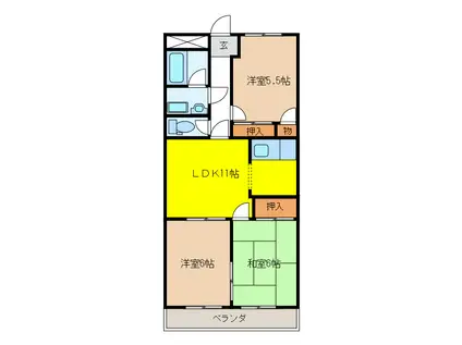 ENJYOII(3LDK/2階)の間取り写真