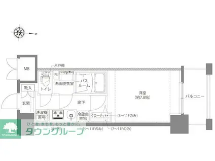 AELL亀有(1K/4階)の間取り写真