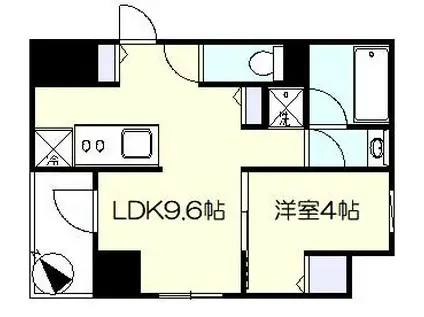 WEAVE BASE -ASUKAYAMA PARK 飛鳥山公園(1LDK/4階)の間取り写真