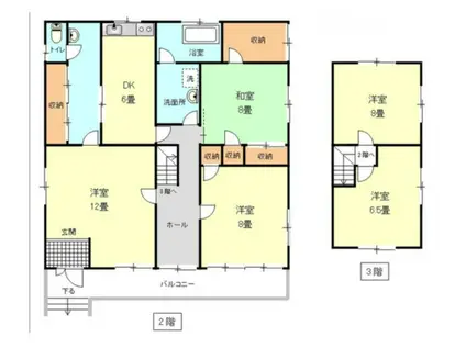 Y S BLDG(5DK/2階)の間取り写真