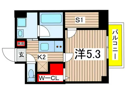 B′CASA FORZA 南砂(1SK/4階)の間取り写真