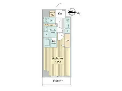 トゥールタ春日町(1K/2階)の間取り写真