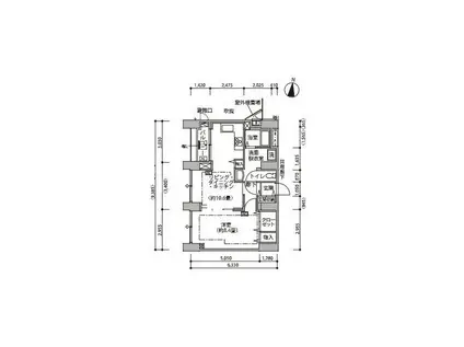 東雲キャナルコートCODAN14号棟(1LDK/10階)の間取り写真