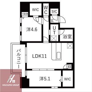 スプランディッドX(2LDK/2階)の間取り写真