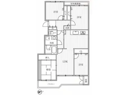 TSGARDEN横浜反町(4LDK/4階)の間取り写真