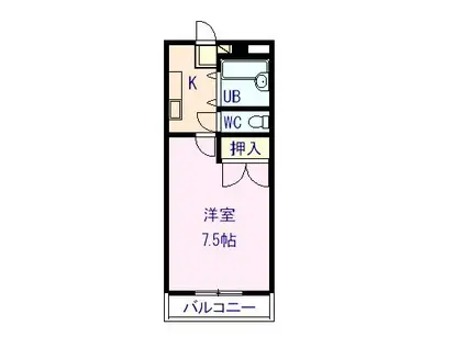 せせらぎハイツ(1K/3階)の間取り写真