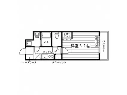 COZY植田東(1K/2階)の間取り写真