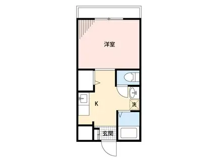 グランシャトー青山北棟(1K/3階)の間取り写真