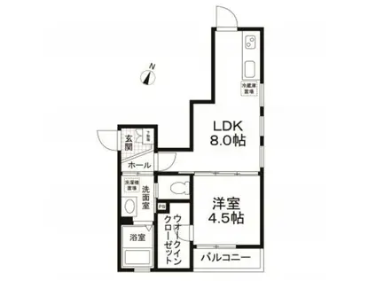 8TH NOTE(1LDK/2階)の間取り写真