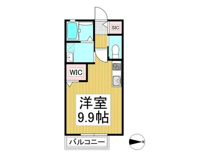 ウィズハイム篠ノ井布施高田(ワンルーム/1階)の間取り写真