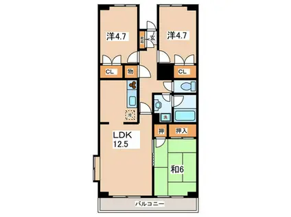 ベラヴィスタII(3LDK/3階)の間取り写真