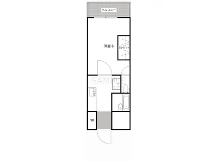 CLEO KOURAKUEN II(1K/1階)の間取り写真