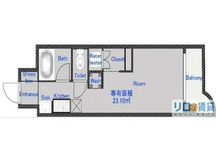 コボリマンションン新大阪(1K/9階)の間取り写真