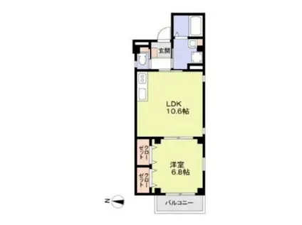 江東区大島7丁目計画(1LDK/2階)の間取り写真
