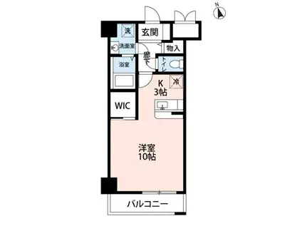 グリーンヒルレジデンス(1K/7階)の間取り写真