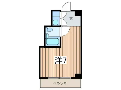 パピリオーテ西横浜(ワンルーム/6階)の間取り写真