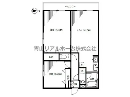 カメリアコート上北沢(2LDK/3階)の間取り写真