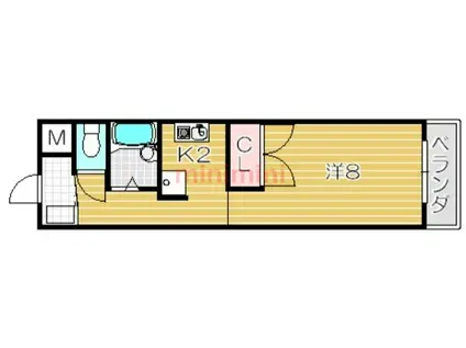 リバリティーHIMURO2号館(1K/3階)の間取り写真