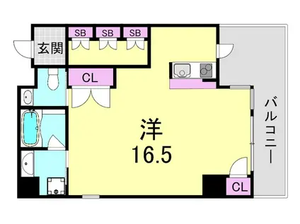 パラシオ・エステレーラ(1K/3階)の間取り写真