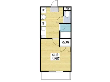 コーポラスジュンIII(1K/2階)の間取り写真