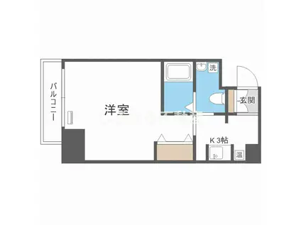 ROMI SKY南久宝寺(1K/2階)の間取り写真