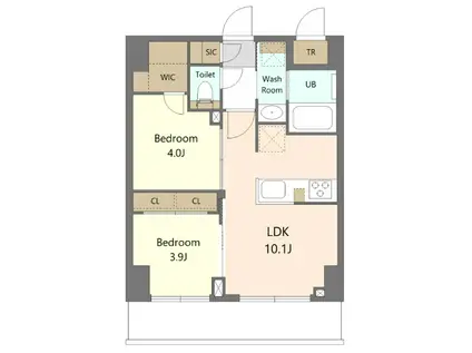 S-RESIDENCE浅草CLARITY 250620(2LDK/5階)の間取り写真