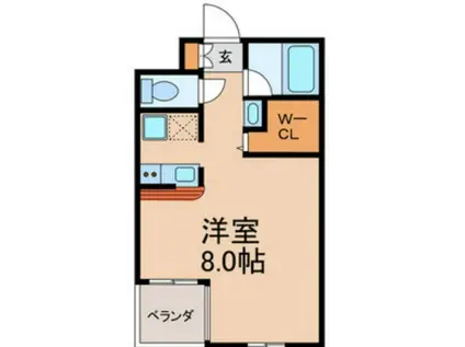 LA FLORENCE ラフローレンス(ワンルーム/2階)の間取り写真