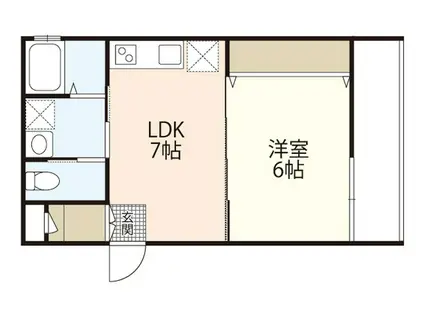 EST上安(1LDK/3階)の間取り写真