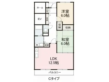 パストラル21(2LDK/3階)の間取り写真