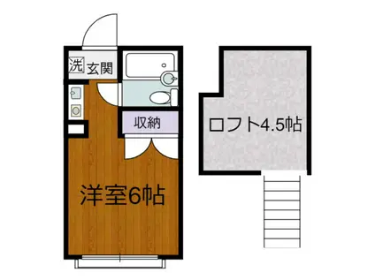 レジデンスオガサワラ(ワンルーム/1階)の間取り写真
