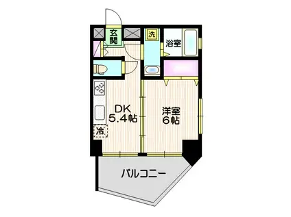 ヴェルティ千早町第2(1DK/7階)の間取り写真