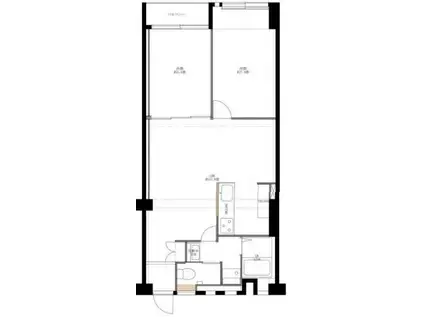 上板橋ハウス(2LDK/6階)の間取り写真