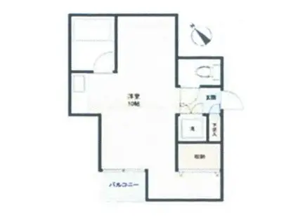 メゾンドセリーヌ寺町(ワンルーム/2階)の間取り写真