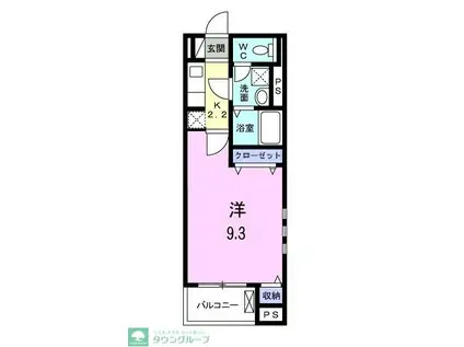 ブリーズ マツバラ 79(1K/1階)の間取り写真