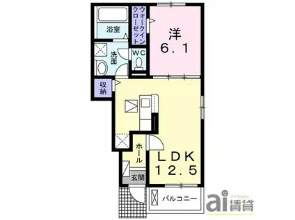 ル・グラン(1LDK/1階)の間取り写真