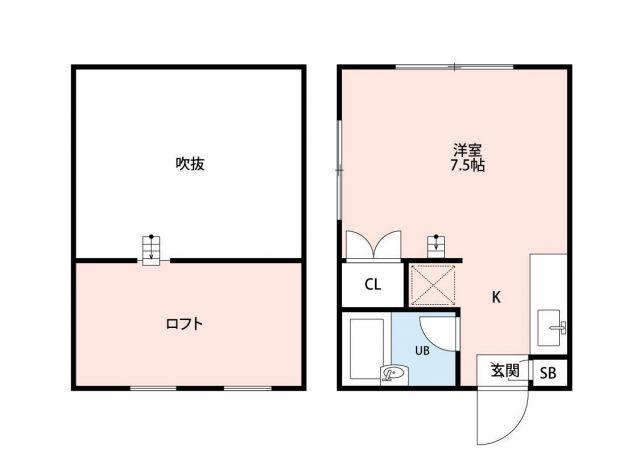 第五冨士見荘(ワンルーム/1階)の間取り写真