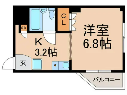 サンクラッソ阪急六甲駅前イースト(ワンルーム/3階)の間取り写真