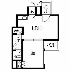 STATION VIEW 加納(1LDK/2階)の間取り写真
