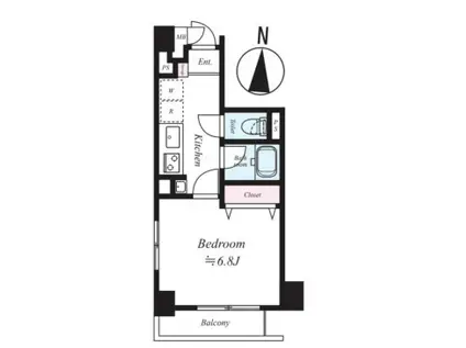 両国アムフラットII(1K/5階)の間取り写真