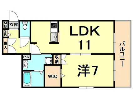 TKメゾン(1LDK/1階)の間取り写真