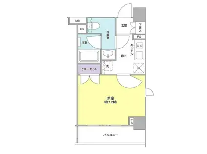 ROTIS COURT(1K/7階)の間取り写真