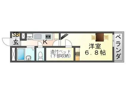 レオパレス千里山東(1K/3階)の間取り写真