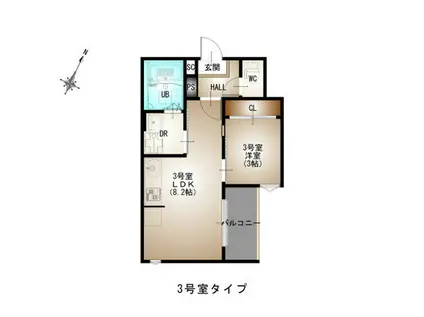 REGALEST-N(1LDK/3階)の間取り写真