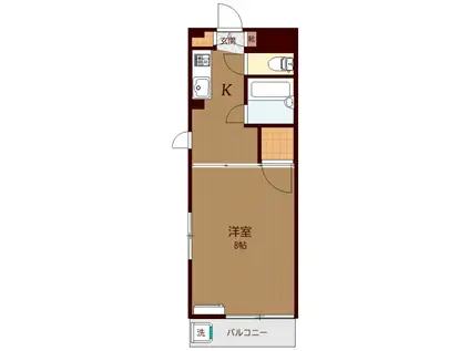 八広オーブハイツ(1K/1階)の間取り写真