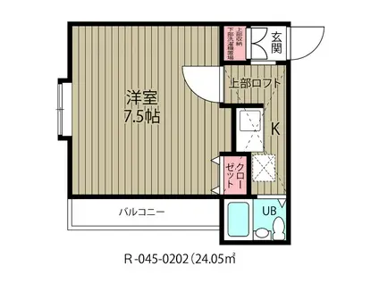 ローズアパート(1K/2階)の間取り写真