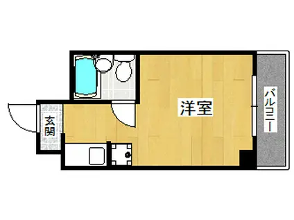 AIROSE立花(ワンルーム/2階)の間取り写真